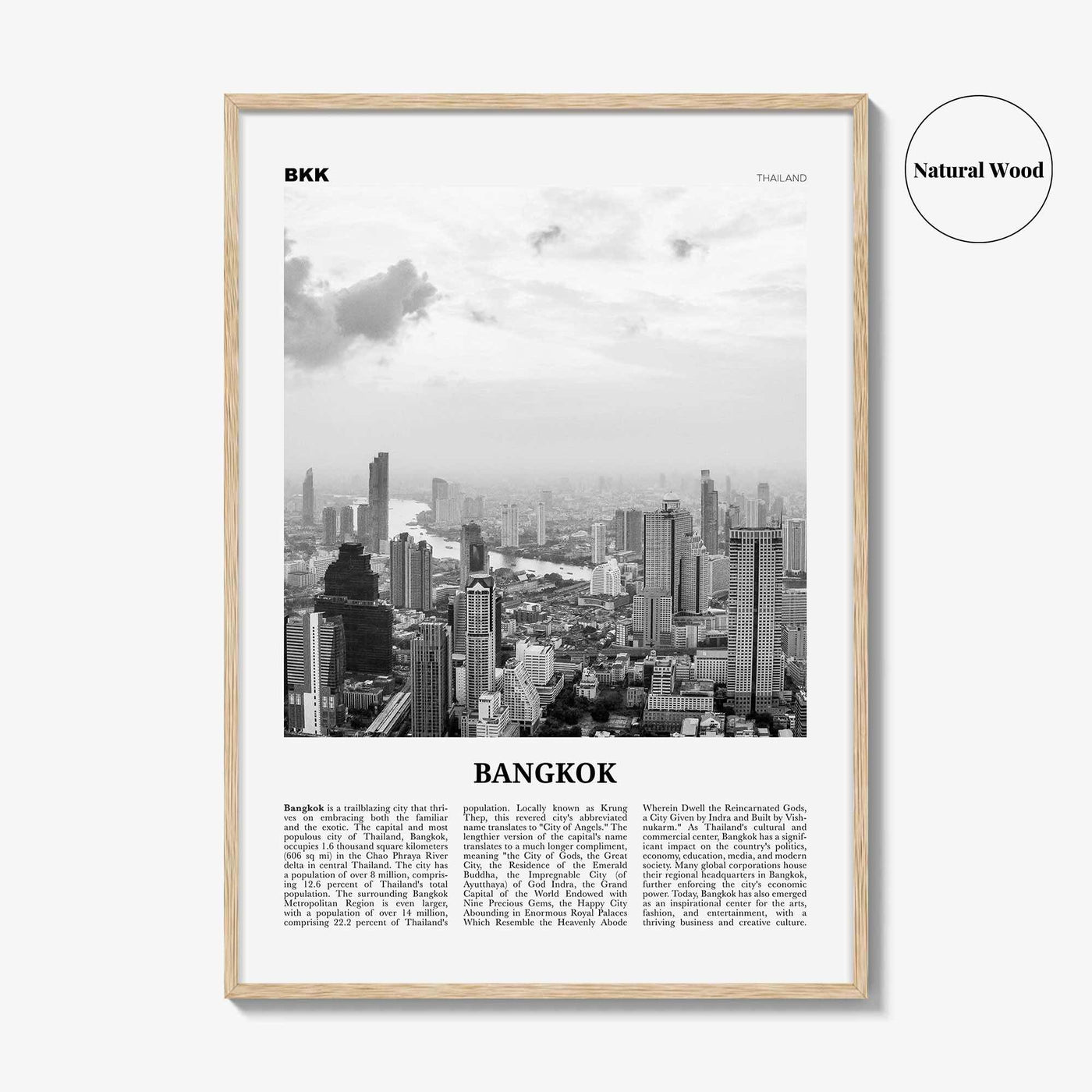 Bangkok Print Black and White No 2, Bangkok Wall Art, Bangkok Poster, Bangkok Photo, Bangkok Wall Decor, Thailand, Thai Krung, Thep, Asia