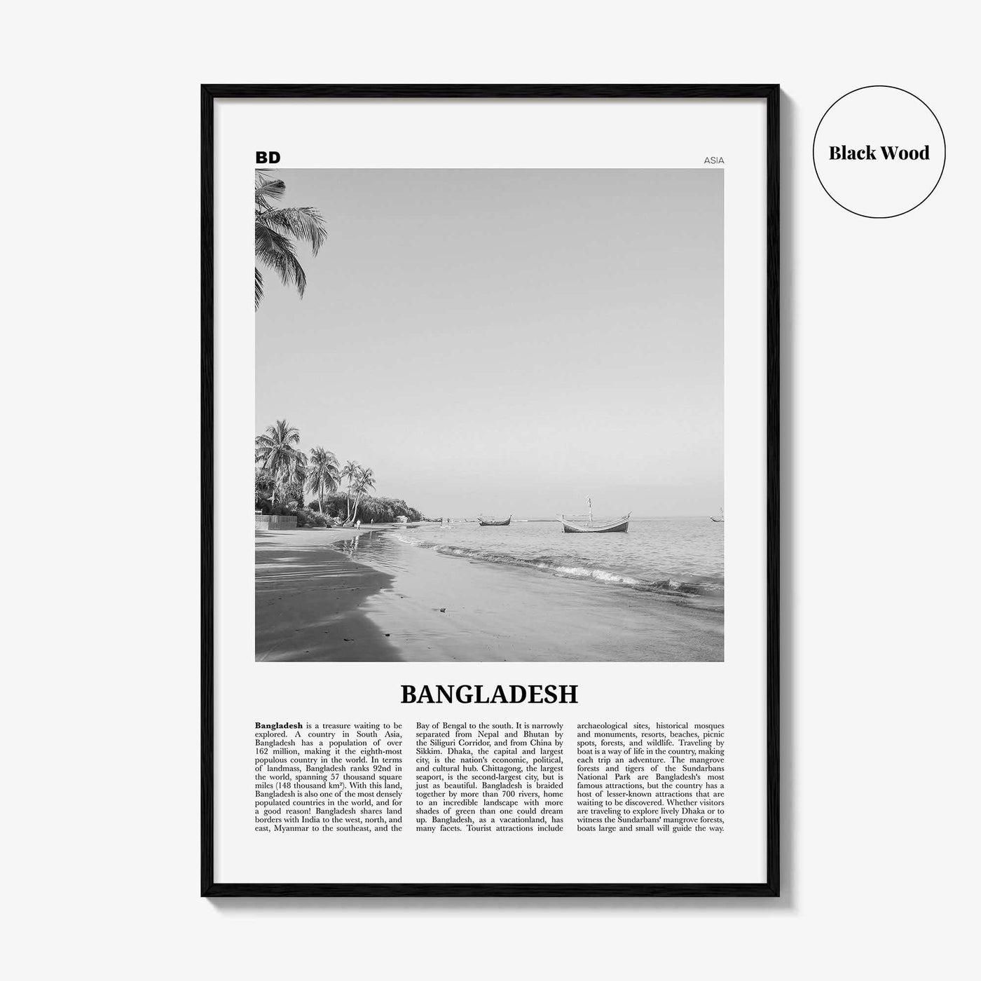 Bangladesh Print Black and White No 1, Bangladesh Wall Art, Bangladesh Poster, Bangladesh Photo, Bangladesh, Bengal, Bengali, Dhaka, India