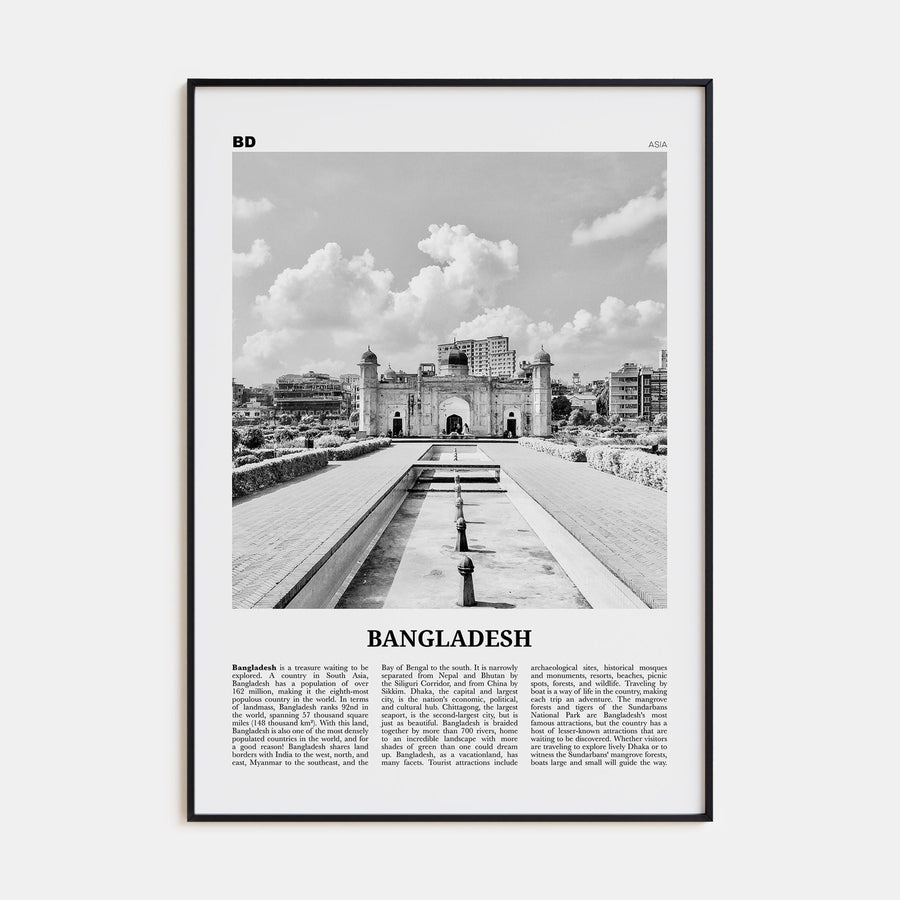 Bangladesh Travel B&W No 2 Poster
