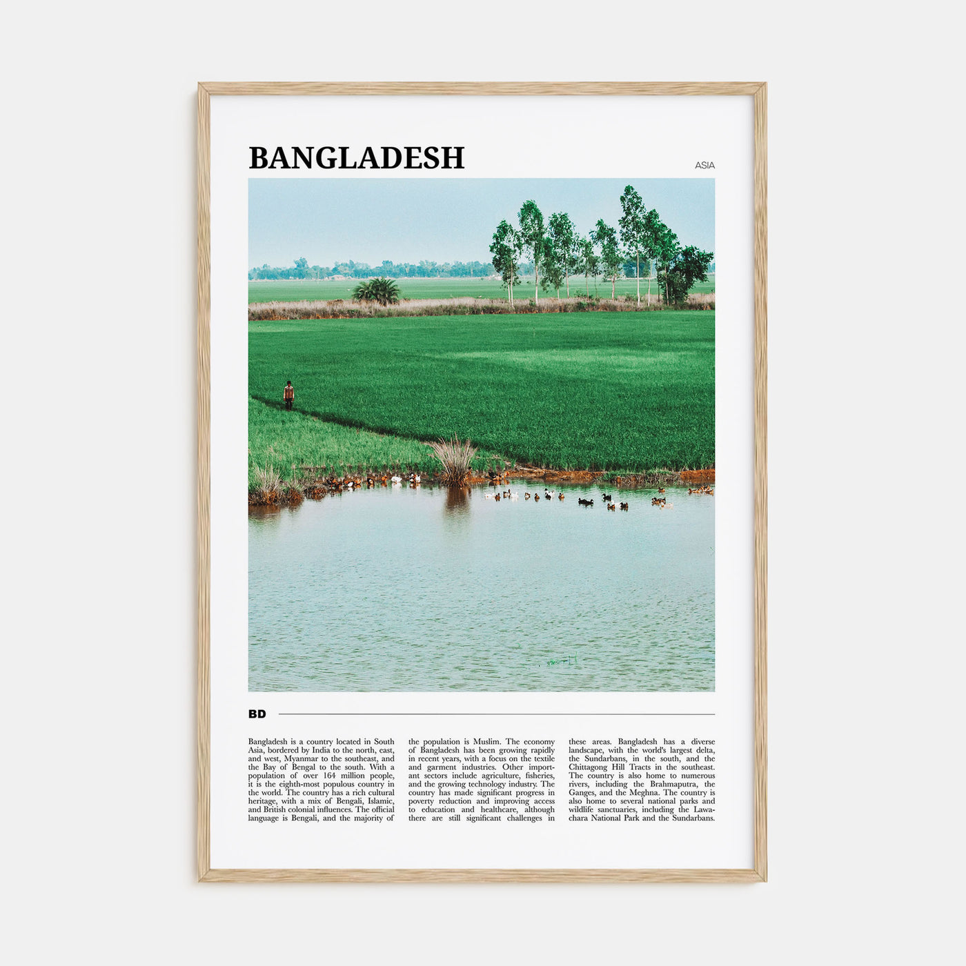 Bangladesh Travel Color Poster