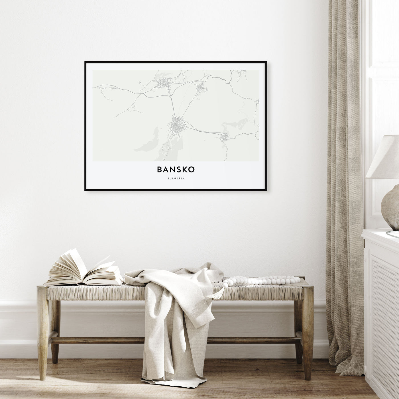 Bansko Map Landscape Poster