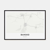 Bansko Map Landscape Poster