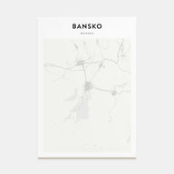 Bansko Map Portrait Poster