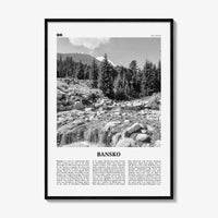Bansko Print Black and White, Bansko Wall Art, Bansko Poster, Bansko Photo, Bansko Wall Décor, Банско, Bulgarian, Bulgaria, Blagoevgrad