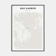 Bar Harbor Map Portrait Poster
