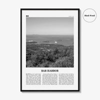 Bar Harbor Print Black and White, Bar Harbor Wall Art, Bar Harbor Poster, Bar Harbor Photo, Bar Harbor Wall Décor, Maine, USA, United States
