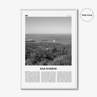 Bar Harbor Print Black and White, Bar Harbor Wall Art, Bar Harbor Poster, Bar Harbor Photo, Bar Harbor Wall Décor, Maine, USA, United States