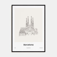Barcelona Drawn No 2 Poster