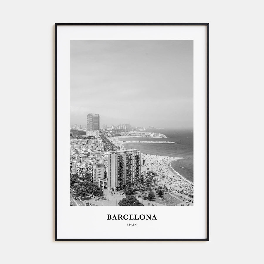 Barcelona Portrait B&W No 1 Poster