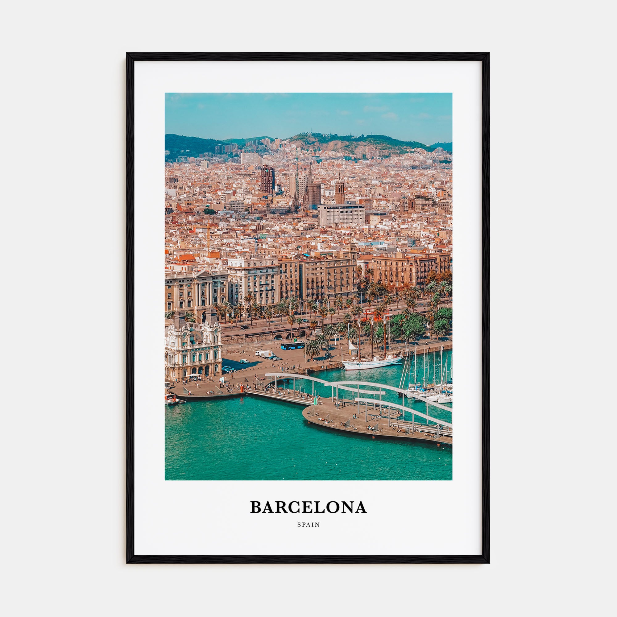 Barcelona Portrait Color Poster