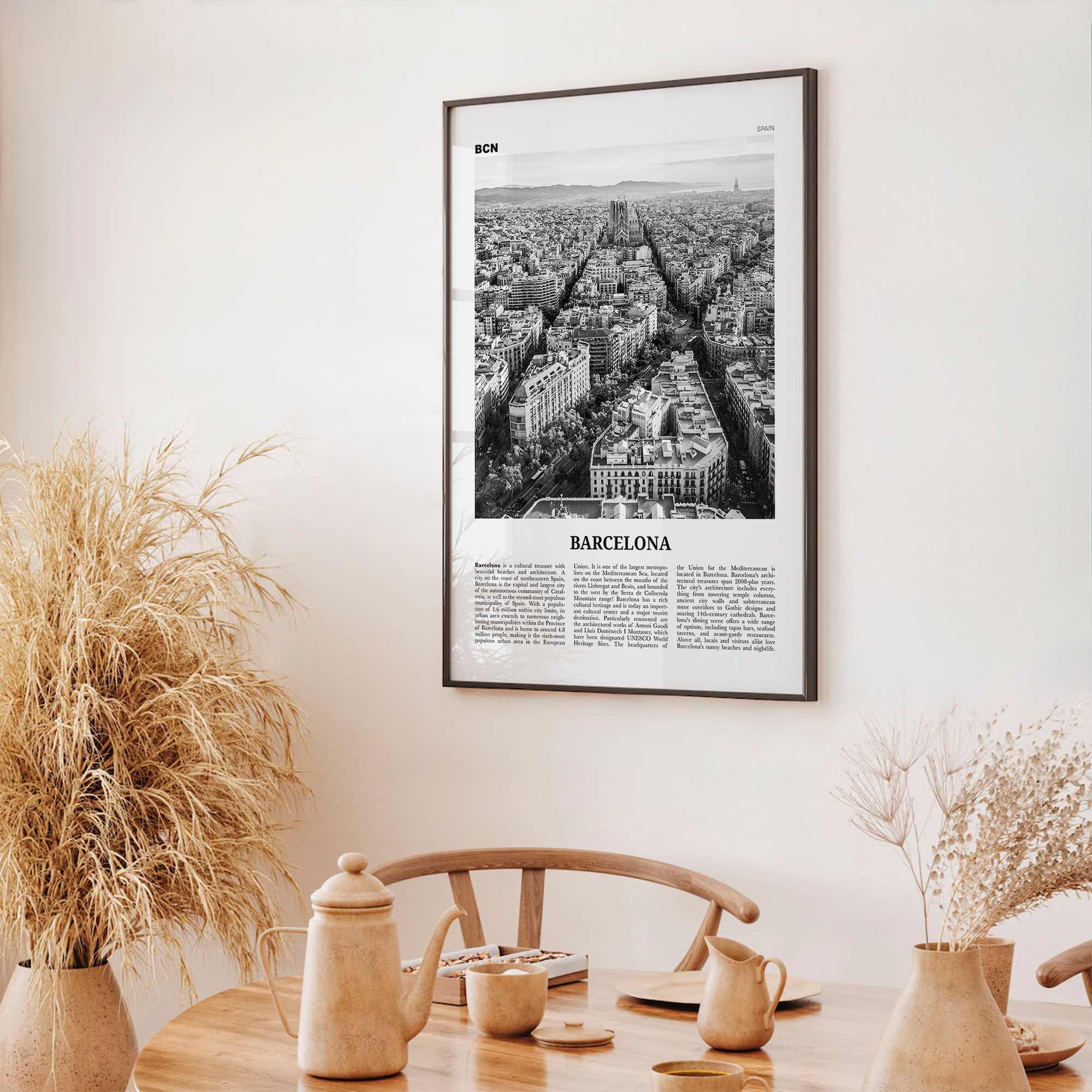 Barcelona Print Black and White No 1, Barcelona Wall Art, Barcelona Poster, Barcelona Photo, Barcelona Decor, Catalonia, Spain, España