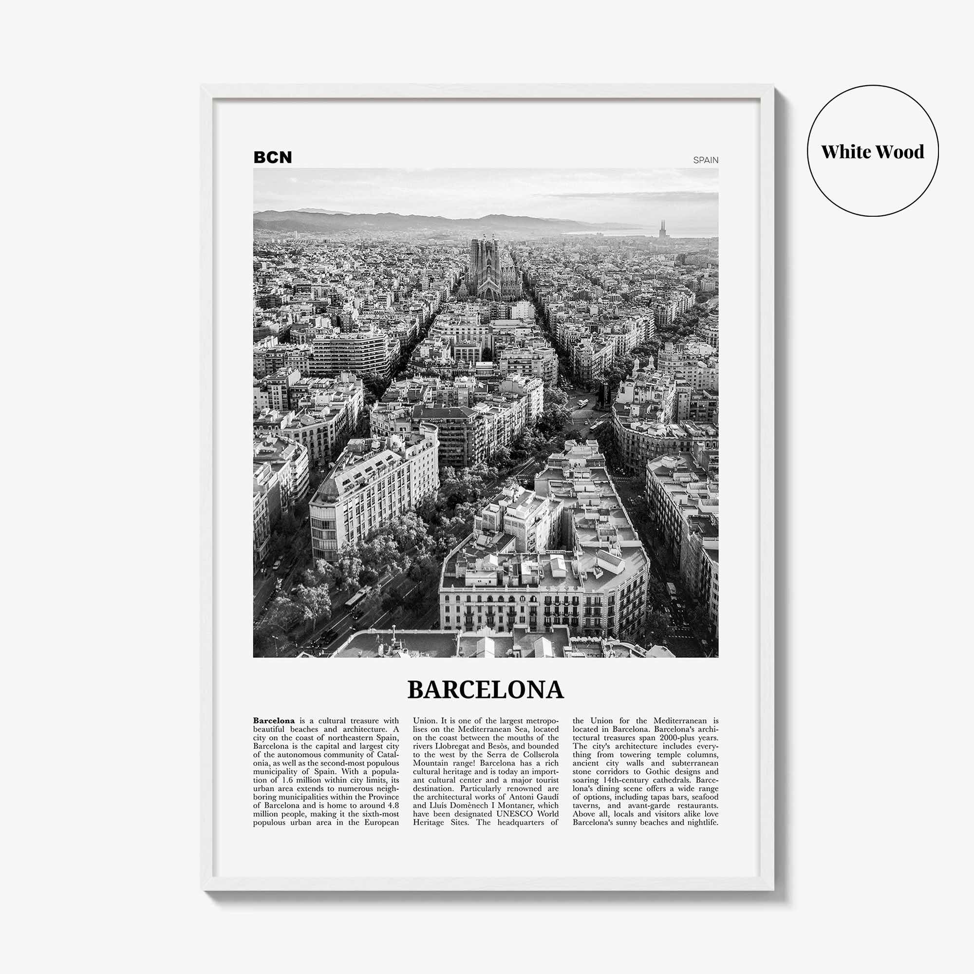 Barcelona Print Black and White No 1, Barcelona Wall Art, Barcelona Poster, Barcelona Photo, Barcelona Decor, Catalonia, Spain, España