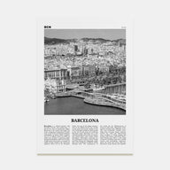 Barcelona Travel B&W No 3 Poster