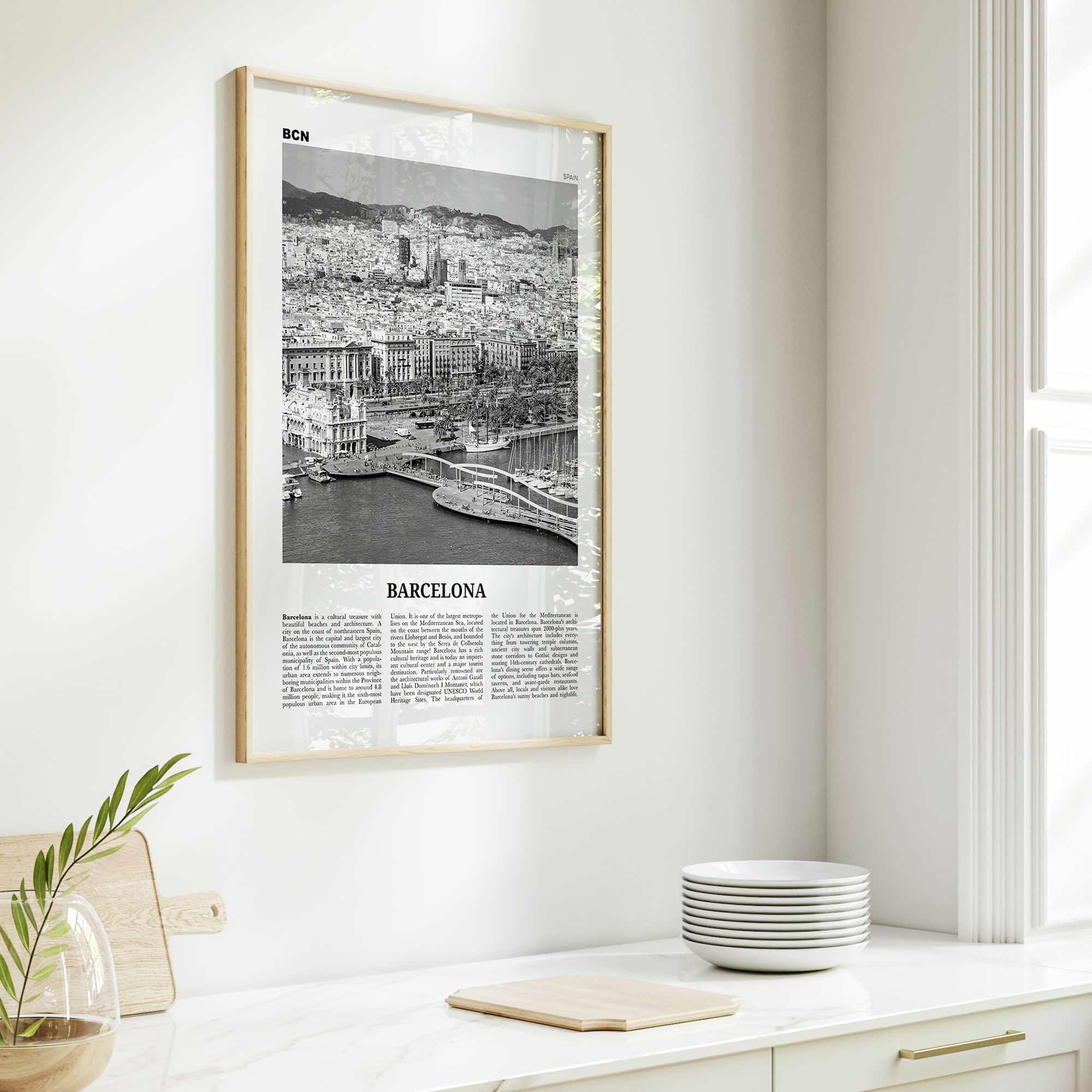 Barcelona Print Black and White No 3, Barcelona Wall Art, Barcelona Poster, Barcelona Photo, Barcelona Decor, Catalonia, Spain, España