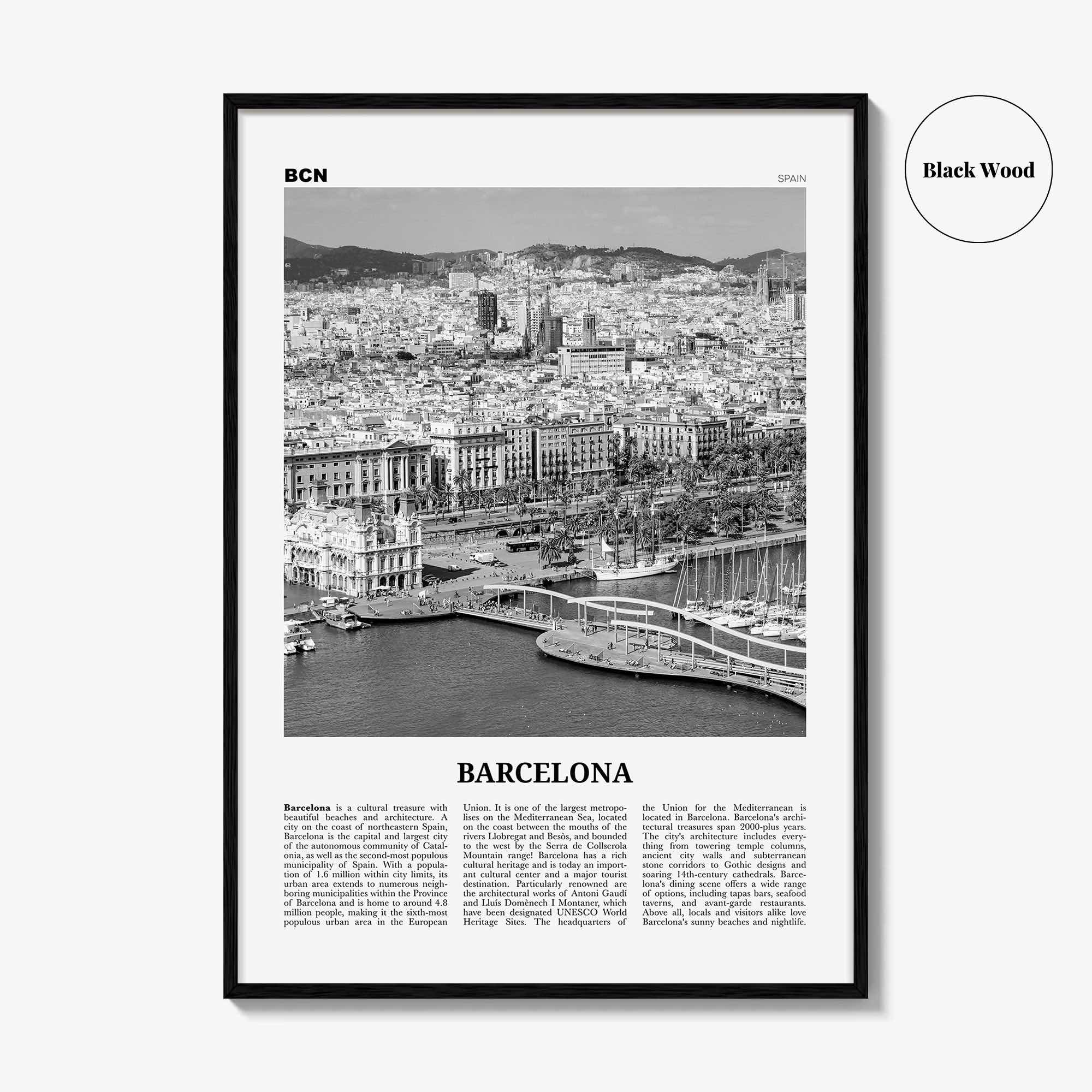 Barcelona Print Black and White No 3, Barcelona Wall Art, Barcelona Poster, Barcelona Photo, Barcelona Decor, Catalonia, Spain, España