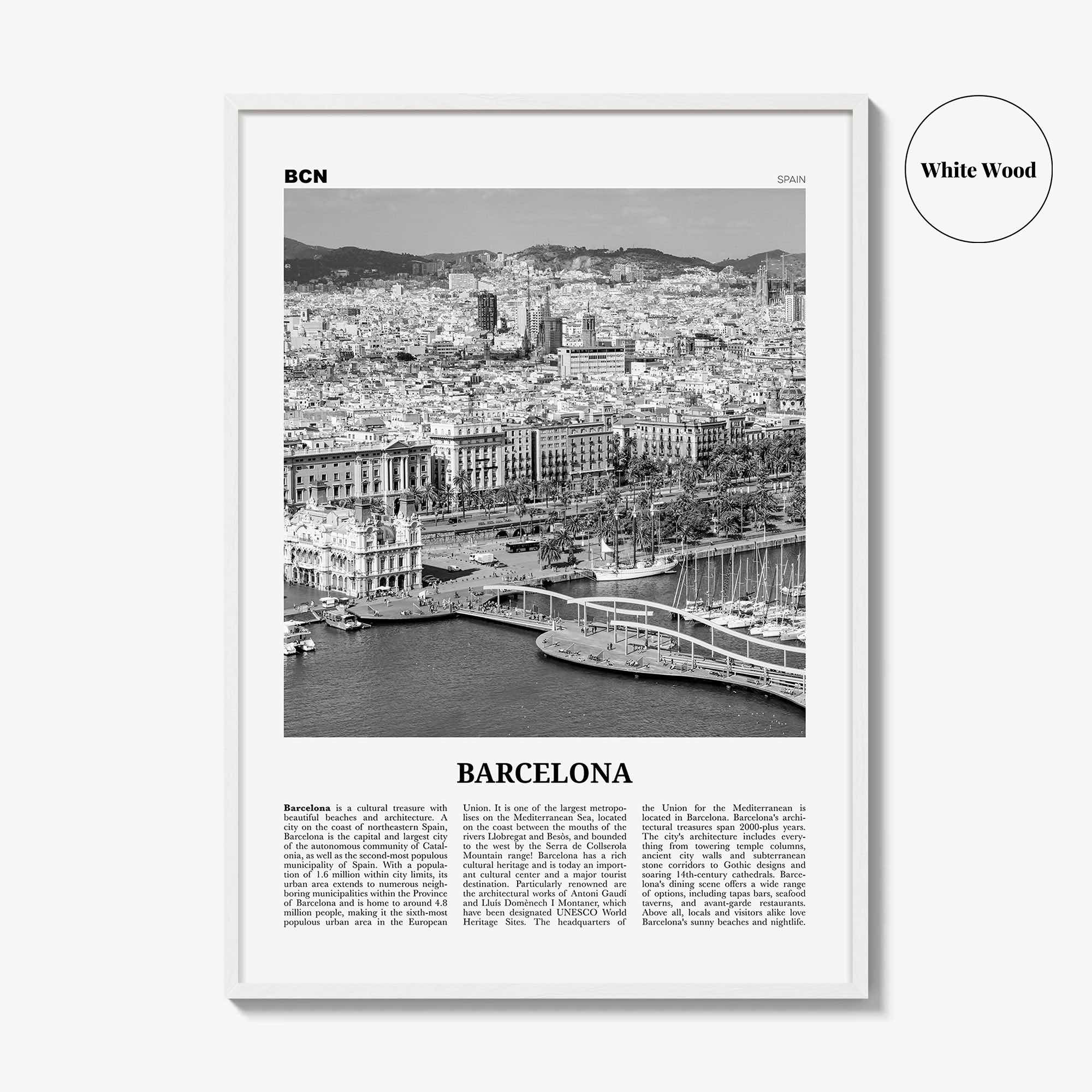 Barcelona Print Black and White No 3, Barcelona Wall Art, Barcelona Poster, Barcelona Photo, Barcelona Decor, Catalonia, Spain, España