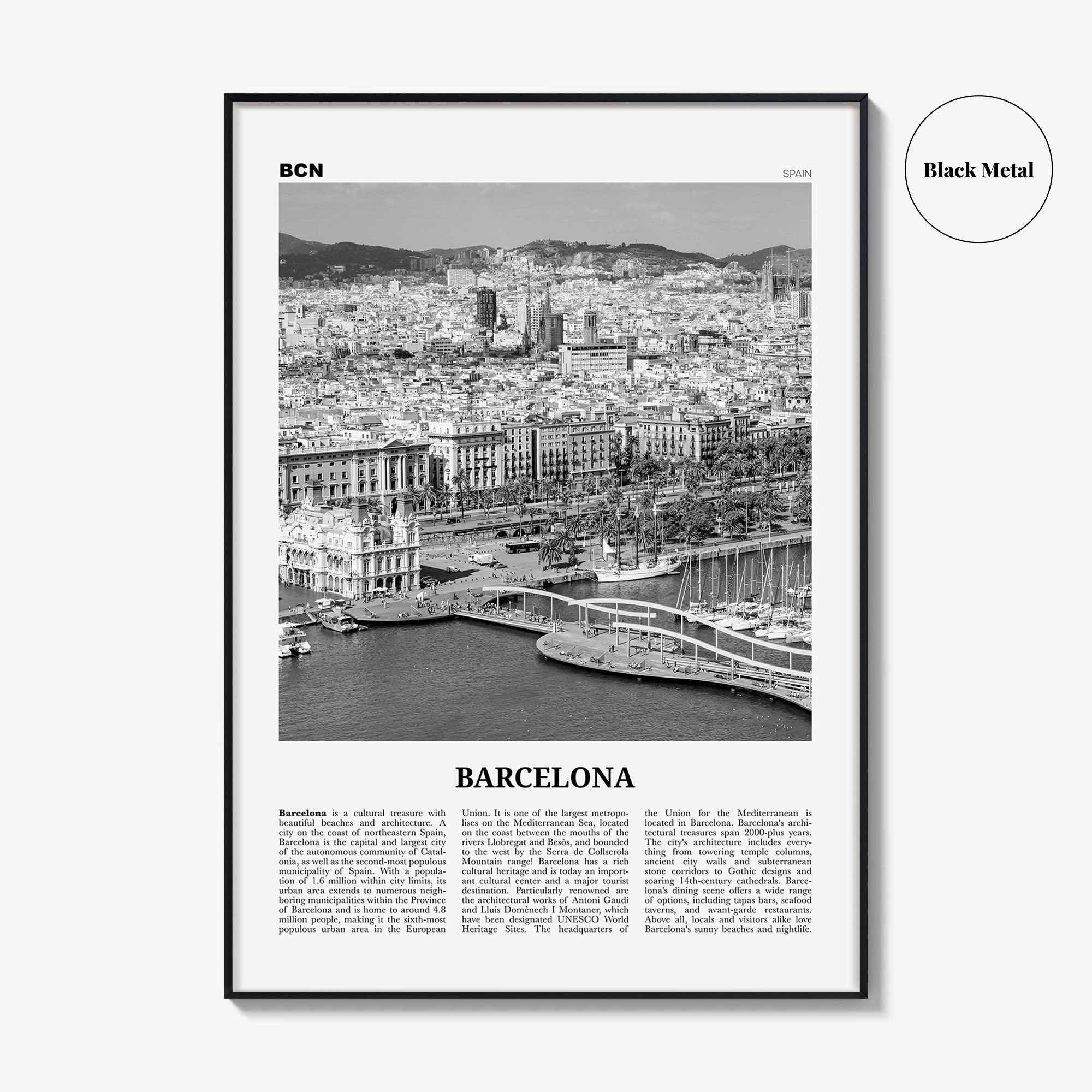 Barcelona Print Black and White No 3, Barcelona Wall Art, Barcelona Poster, Barcelona Photo, Barcelona Decor, Catalonia, Spain, España