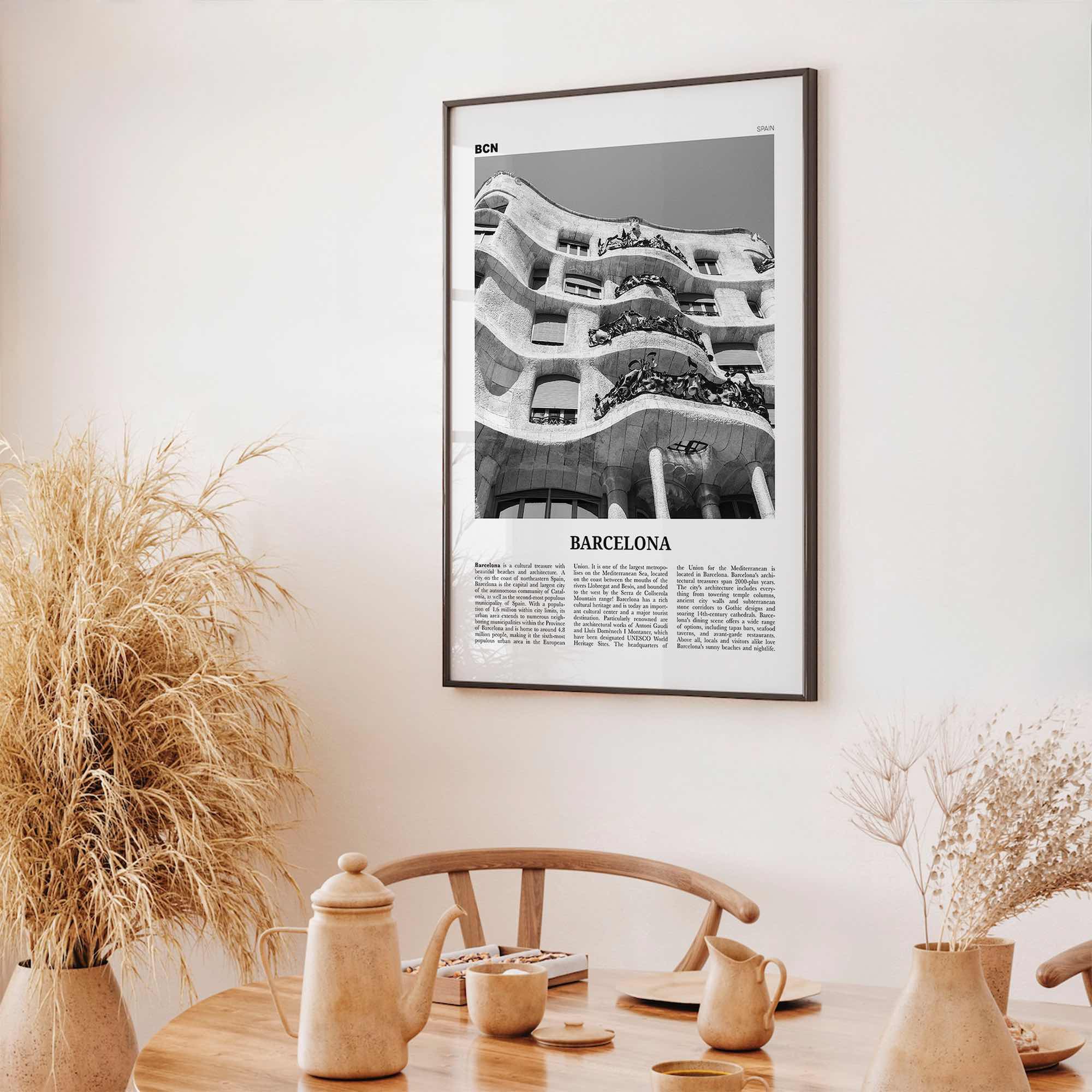 Barcelona Print Black and White No 5, Barcelona Wall Art, Barcelona Poster, Barcelona Photo, Barcelona Wall Décor, Barcelona Map, Spain