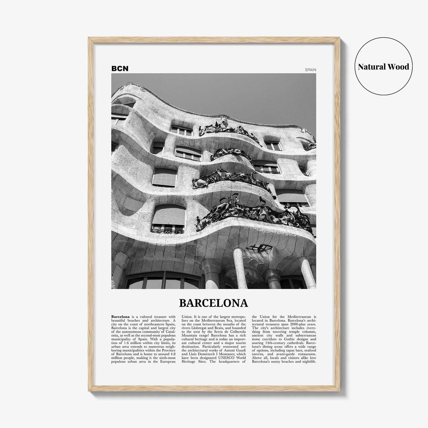 Barcelona Print Black and White No 5, Barcelona Wall Art, Barcelona Poster, Barcelona Photo, Barcelona Wall Décor, Barcelona Map, Spain