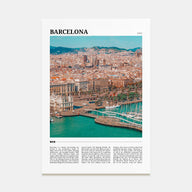 Barcelona Travel Color Poster