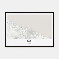 Bari Map Landscape Poster