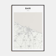 Bari Map Portrait Poster