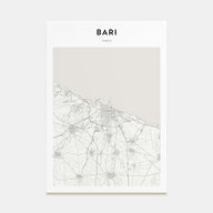 Bari Map Portrait Poster