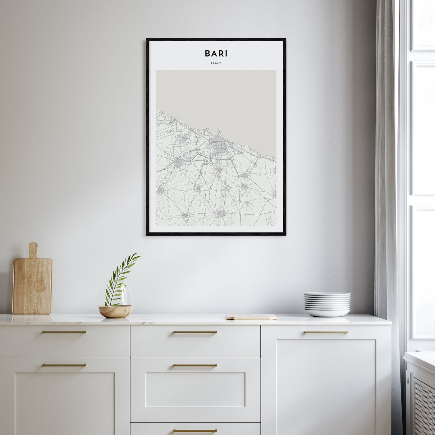Bari Map Portrait Poster