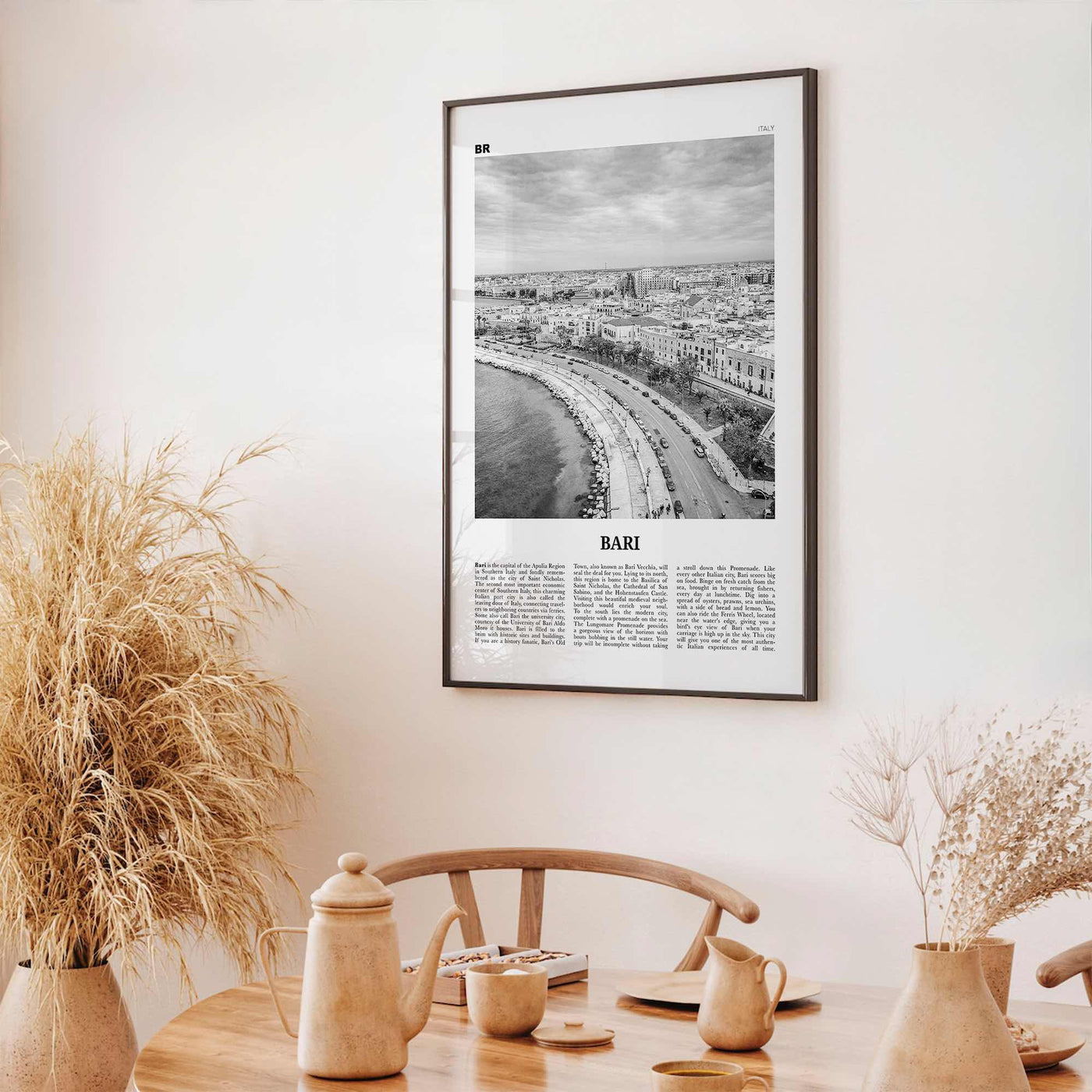 Bari Print Black and White, Bari Wall Art, Bari Poster, Bari Photo, Bari Wall Décor, Italia, Italy, Apulia, Bare, Varion