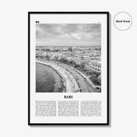 Bari Print Black and White, Bari Wall Art, Bari Poster, Bari Photo, Bari Wall Décor, Italia, Italy, Apulia, Bare, Varion