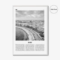 Bari Print Black and White, Bari Wall Art, Bari Poster, Bari Photo, Bari Wall Décor, Italia, Italy, Apulia, Bare, Varion