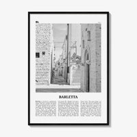 Barletta Print Black and White, Barletta Wall Art, Barletta Poster, Barletta Photo, Barletta Wall Décor, Barletta Map, Italy
