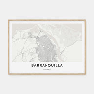 Barranquilla Map Landscape Poster