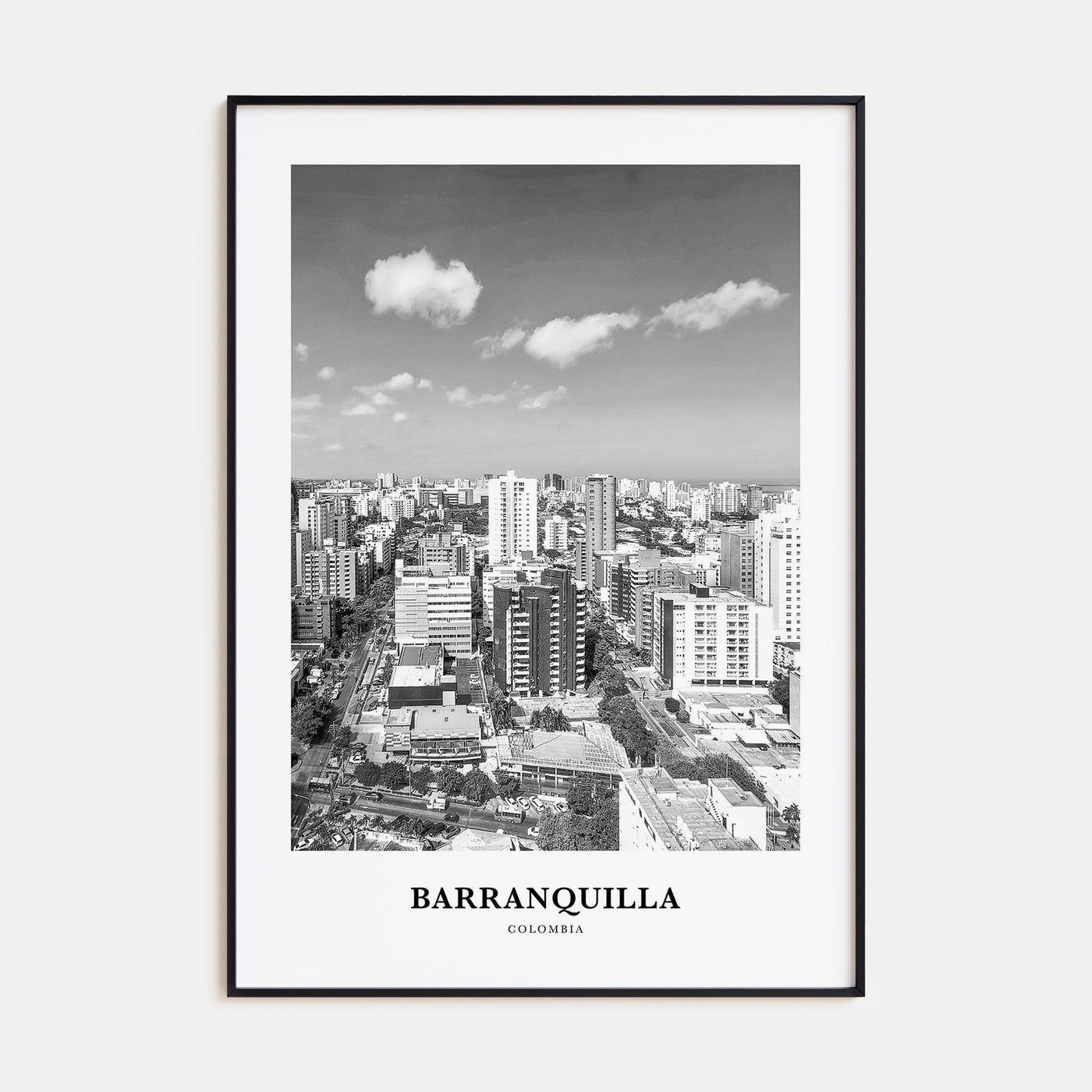Barranquilla Portrait B&W Poster