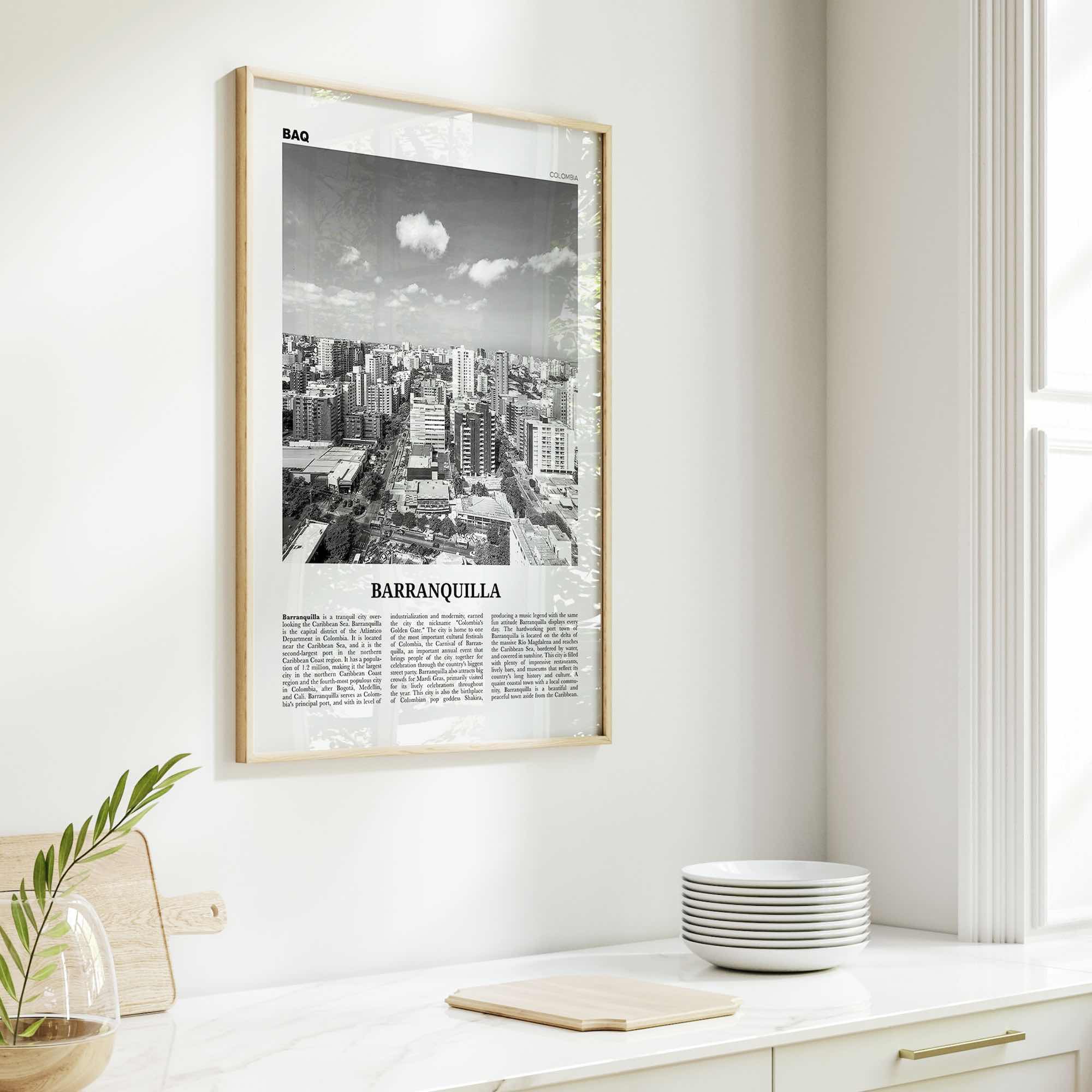 Barranquilla Print Black and White, Barranquilla Wall Art, Barranquilla Poster, Barranquilla Photo, Colombia, Atlántico, South America