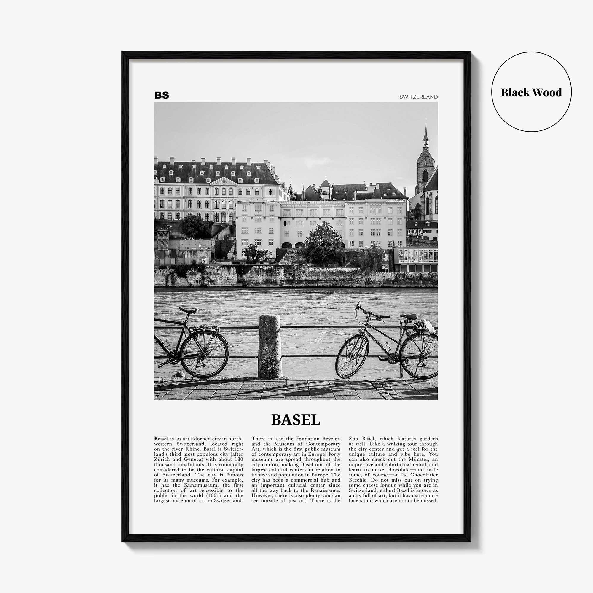 Basel Print Black and White No 1, Basel Wall Art, Basel Poster, Basel Photo, Basel Wall Décor, Switzerland, Basle, Swiss