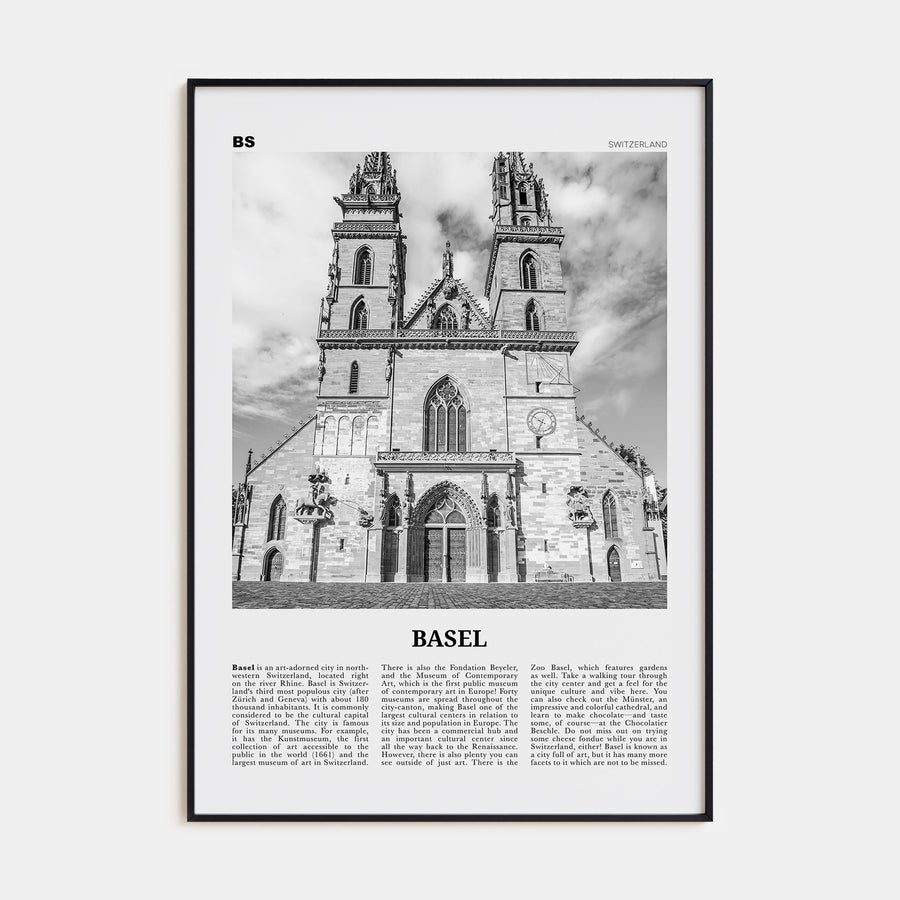 Basel Travel B&W No 2 Poster