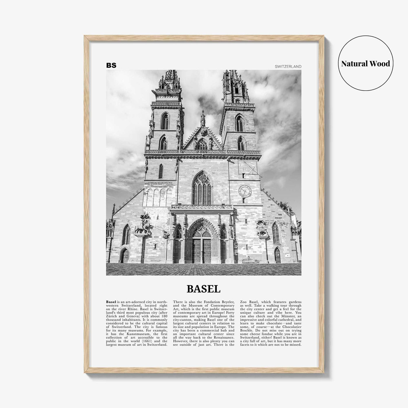 Basel Print Black and White No 2, Basel Wall Art, Basel Poster, Basel Photo, Basel Wall Décor, Basel Map, Switzerland