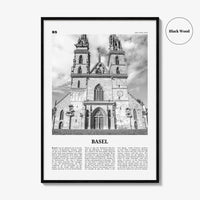 Basel Print Black and White No 2, Basel Wall Art, Basel Poster, Basel Photo, Basel Wall Décor, Basel Map, Switzerland