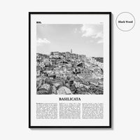 Basilicata Print Black and White, Basilicata Wall Art, Basilicata Poster, Basilicata Photo, Basilicata Wall Décor, Basilicata Map, Italy