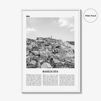 Basilicata Print Black and White, Basilicata Wall Art, Basilicata Poster, Basilicata Photo, Basilicata Wall Décor, Basilicata Map, Italy