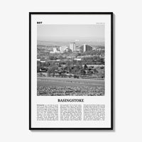 Basingstoke Print Black and White, Basingstoke Wall Art, Basingstoke Poster, Basingstoke Photo, Basingstoke Wall Décor, Basingstoke Map,