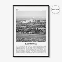Basingstoke Print Black and White, Basingstoke Wall Art, Basingstoke Poster, Basingstoke Photo, Basingstoke Wall Décor, Basingstoke Map,