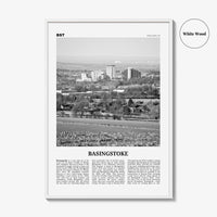 Basingstoke Print Black and White, Basingstoke Wall Art, Basingstoke Poster, Basingstoke Photo, Basingstoke Wall Décor, Basingstoke Map,