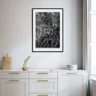 Basketball Court Photo B&W No 2 Poster