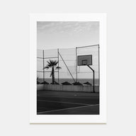 Basketball Court Photo B&W No 3 Poster