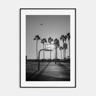 Basketball Court Photo B&W No 4 Poster