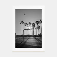 Basketball Court Photo B&W No 4 Poster