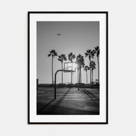 Basketball Court Photo B&W No 4 Poster