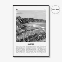 Basque Country Print Black and White, Basque Wall Art, Basque Poster, Basque Photo, Basque Wall Décor, Basque Map, Spain